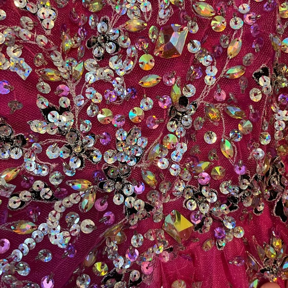 Hot Pink Prom Dress - Picture 5 of 7